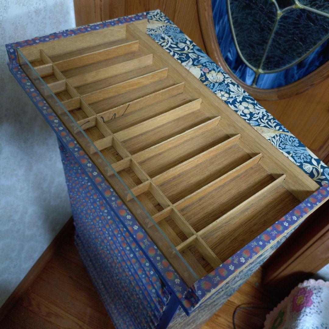 木製ラック　店舗什器　リメイク　アンティーク　古道具　 木製ラック　裁縫箱