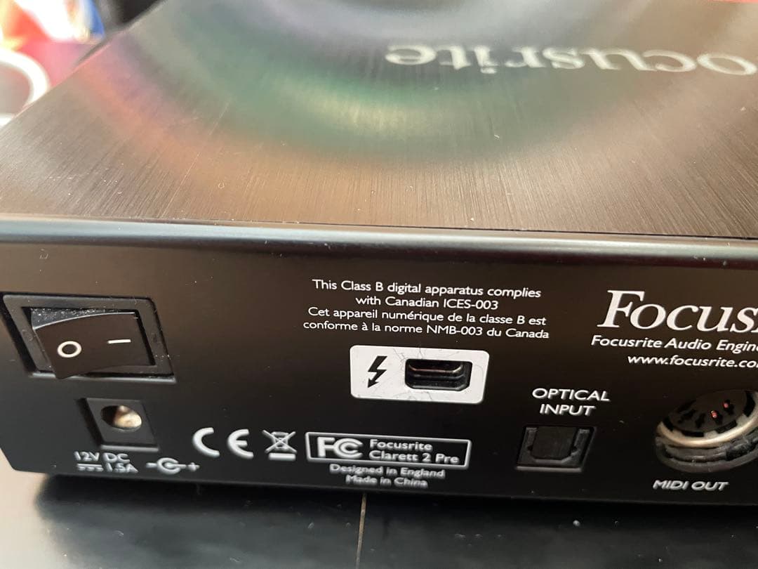 DTM・DAW Focusrite Clarett 2Pre Thunderbolt 2