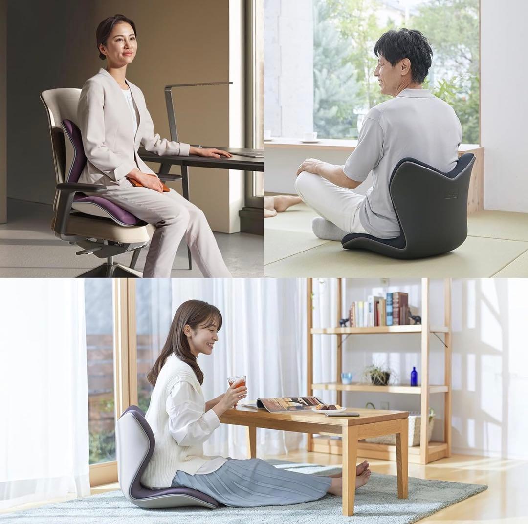 超美品 Style PREMIUM Series 骨盤サポートチェア 座椅子 黒