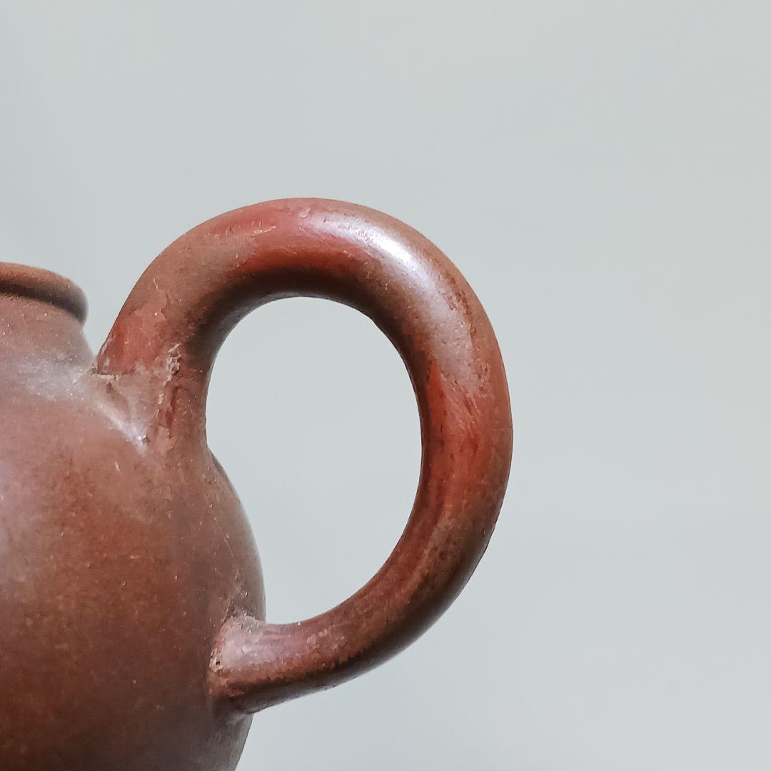 中国古玩 小振り 朱泥急須 紫砂壷 時代品 煎茶道具　の