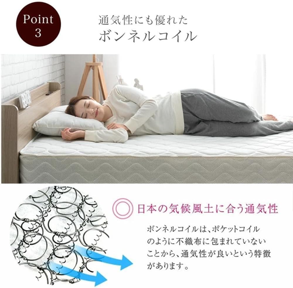 マットレス シングル 厚み20cm 高密度 ボンネルコイル ベッドマット