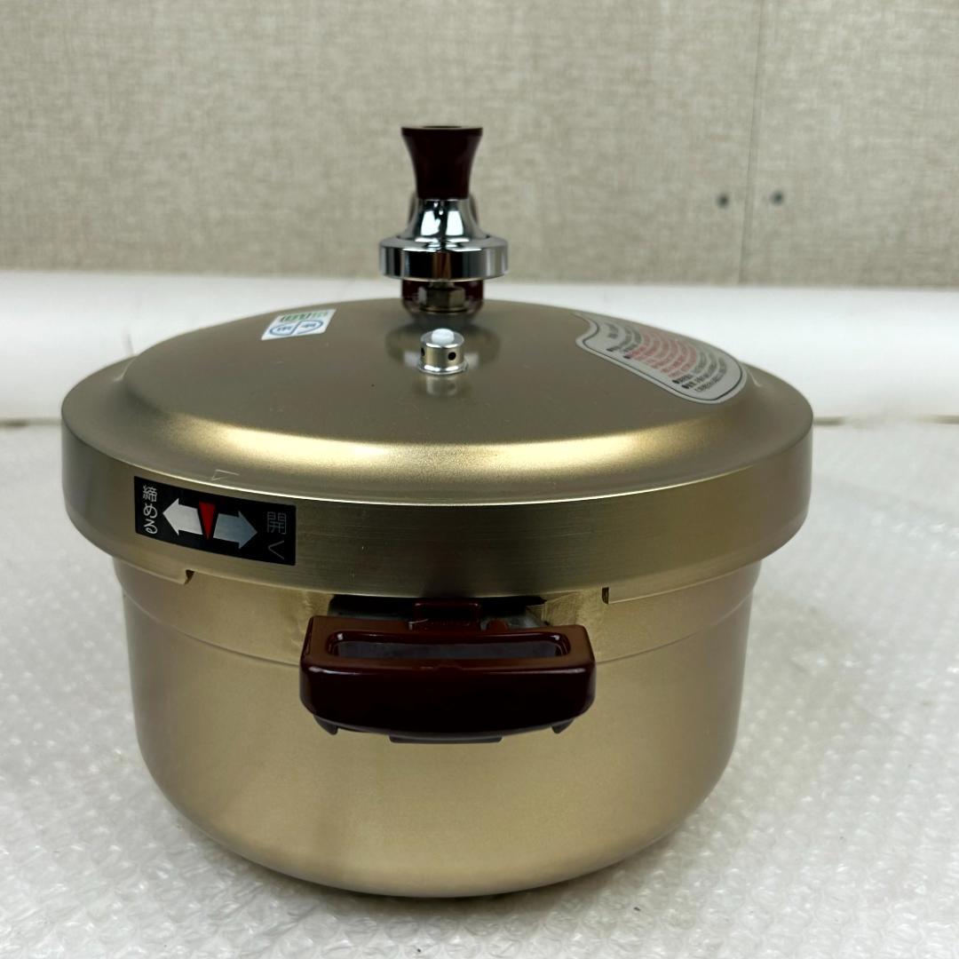 【昭和レトロ】ピースター 圧力鍋 ゴールド 3.5L　関西軽金属工業　新品未使用