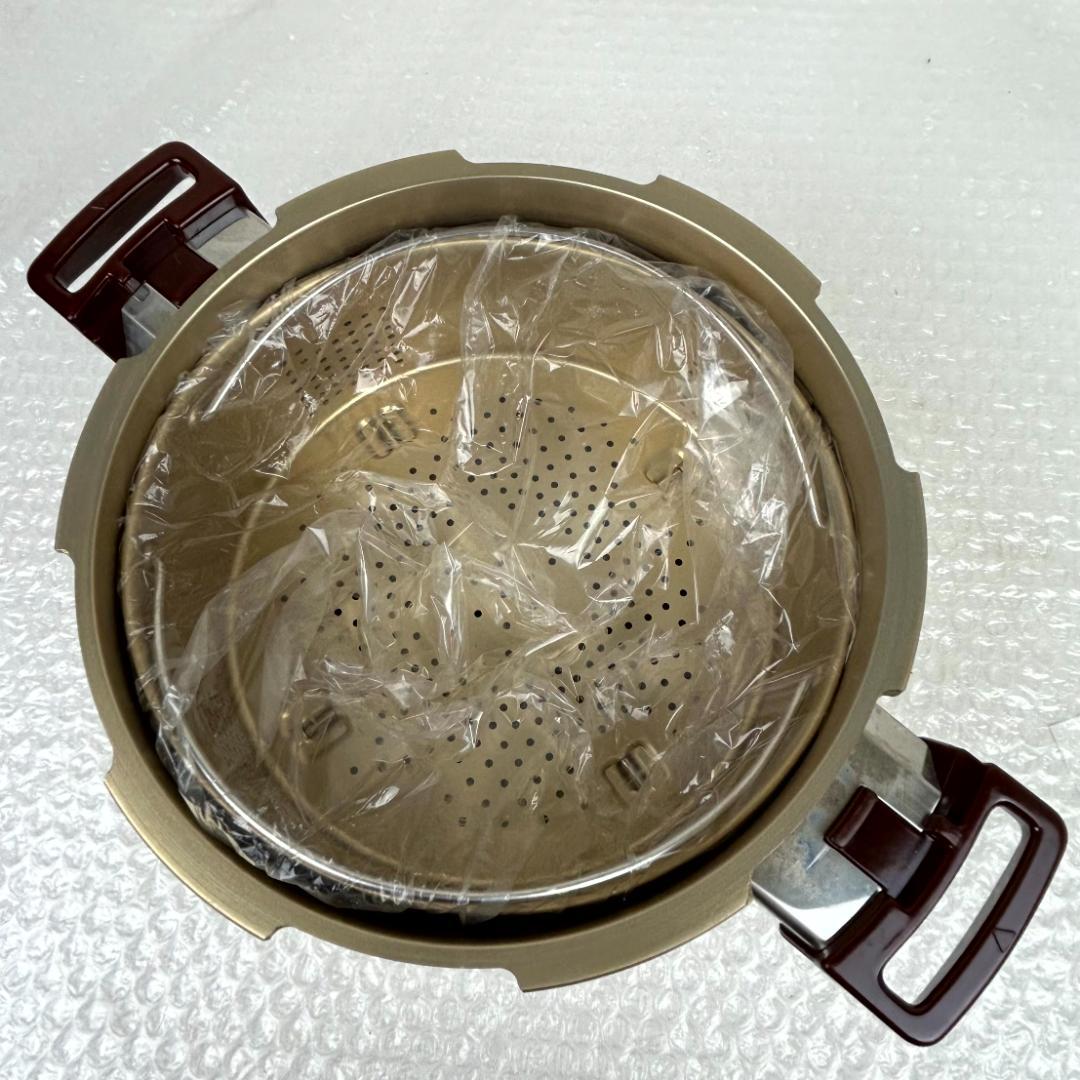【昭和レトロ】ピースター 圧力鍋 ゴールド 3.5L　関西軽金属工業　新品未使用