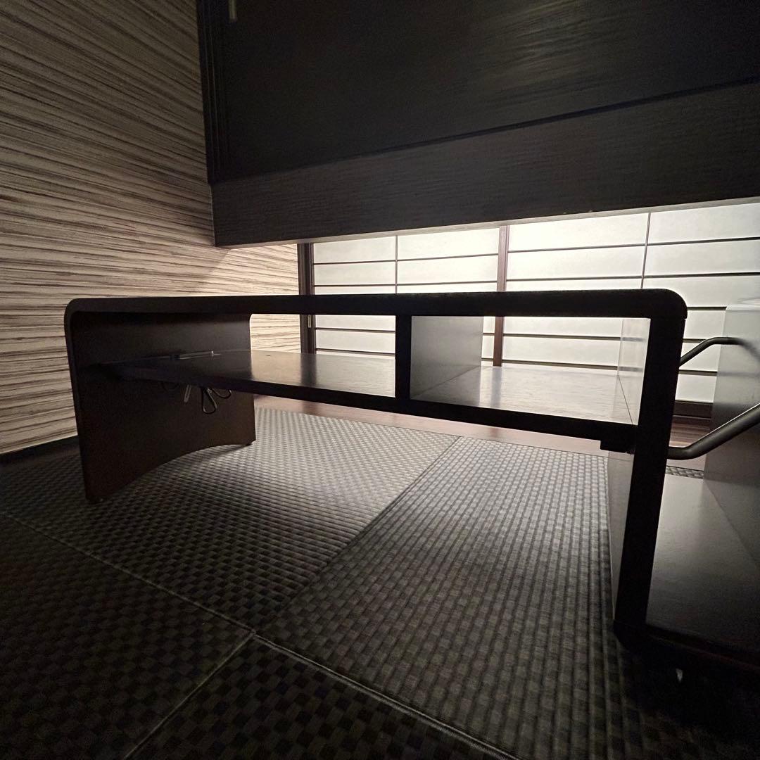 ꧁カリモク家具 karimoku꧂ キャスター&コンセント付ガラステーブル