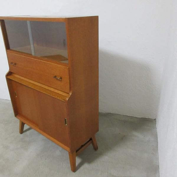 イギリス ビンテージ 家具 ビューローブックケース デスク 本棚 英国6914d