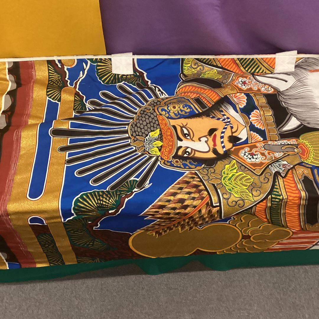 五月武者絵のぼり　太閤秀吉城付　7m 栃木県伝統工芸品　大畑耕雲　小旗ロープ風鎮