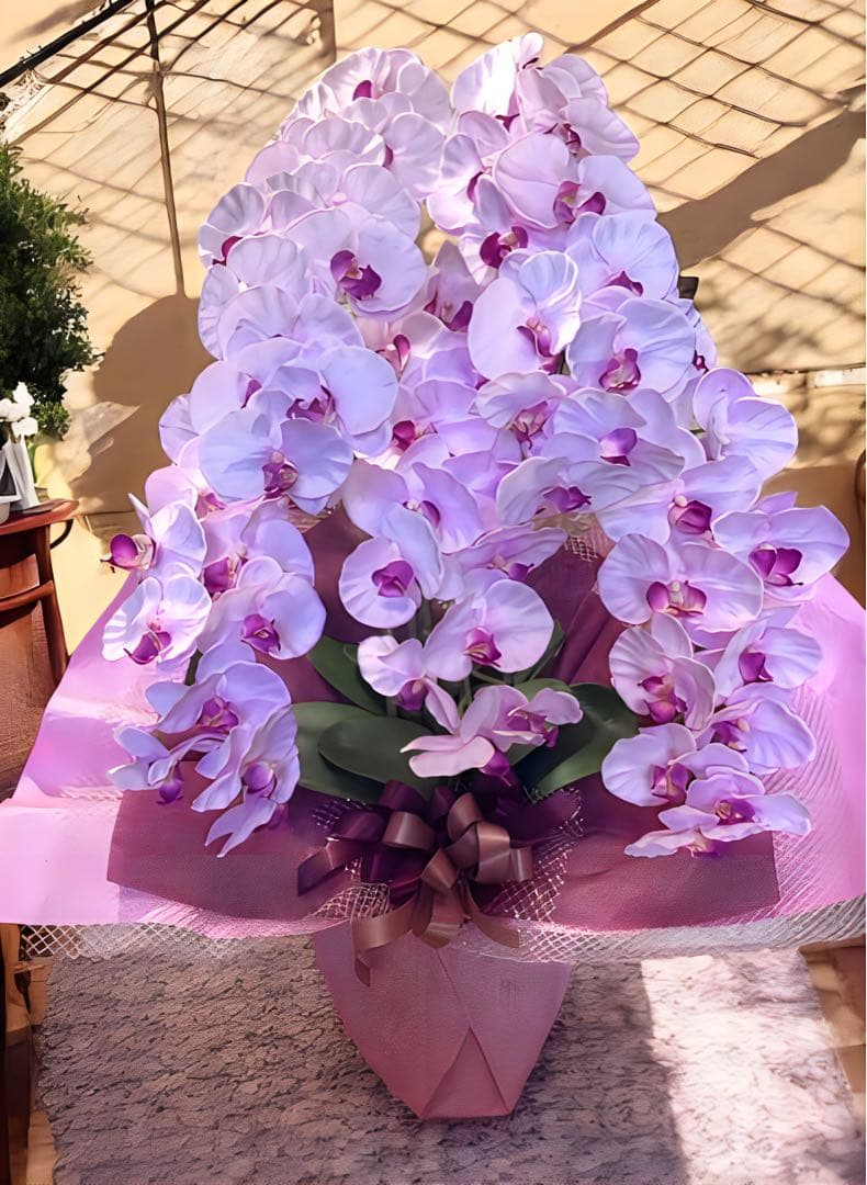 光触媒　人工観葉植物　ウォールグリーン　フェイクグリーン　胡蝶蘭8550