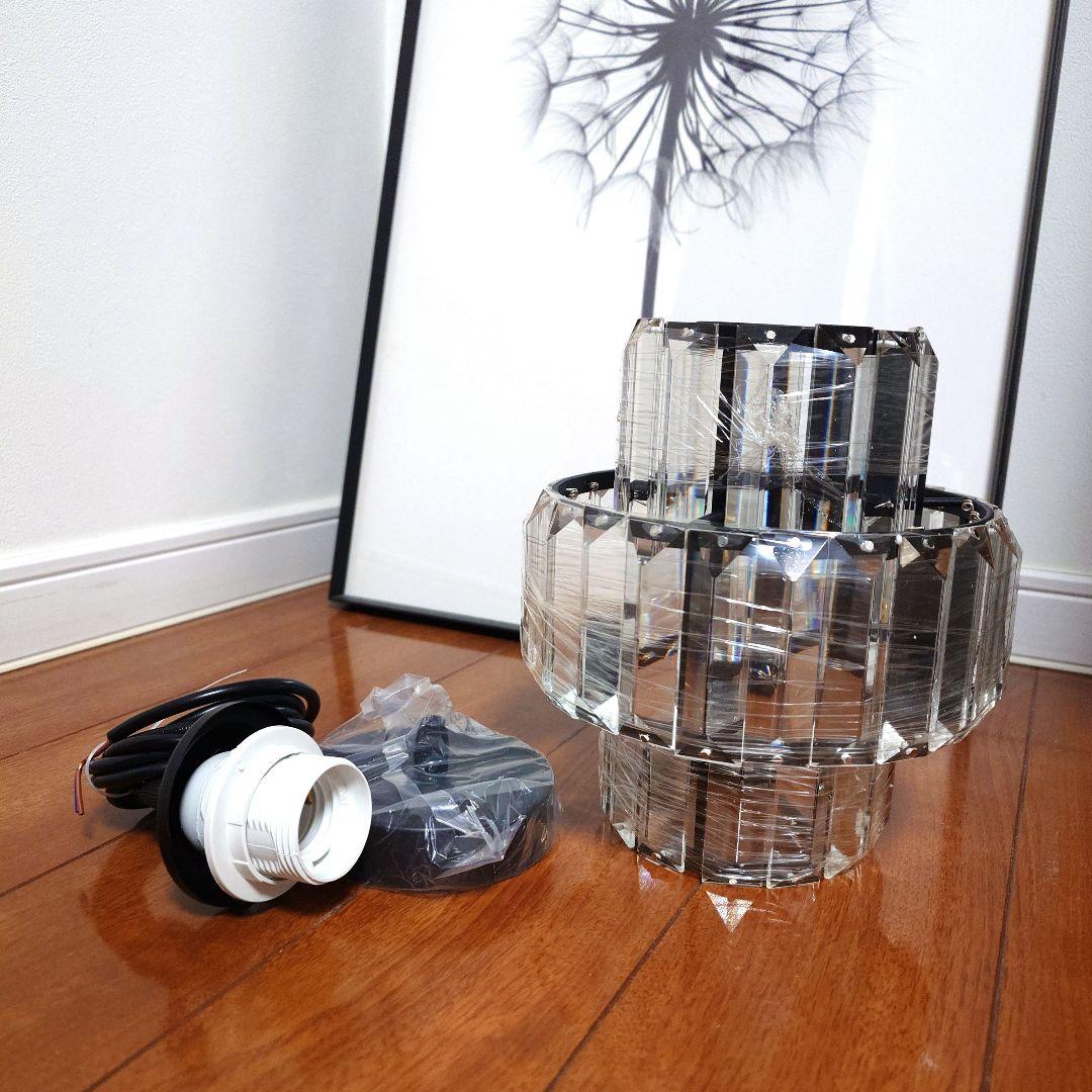 未使用 照明器具 ガラスの吊り下げ ペンダントライト ３灯セット カフェ