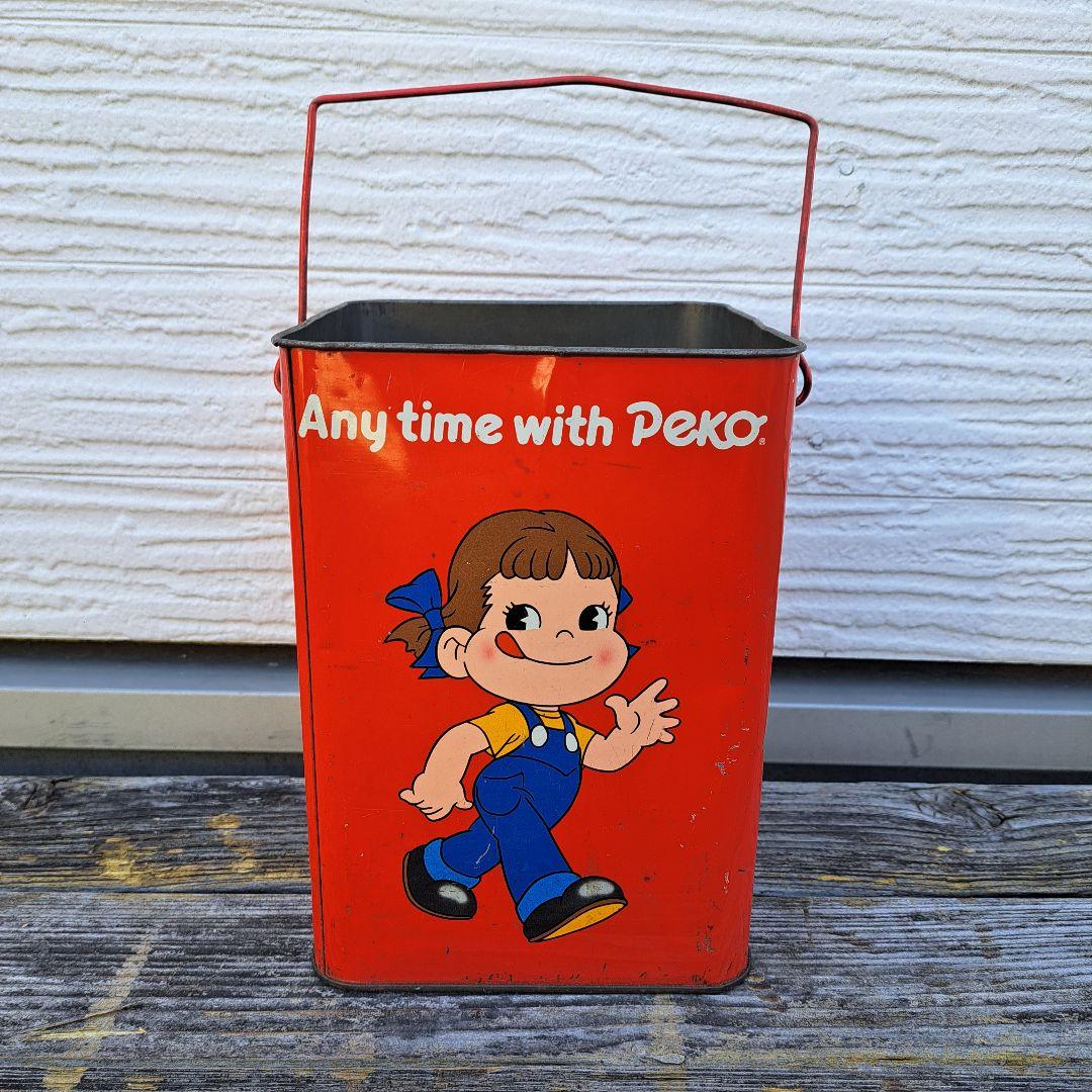 昭和レトロ 不二家 ペコちゃん アルミ缶セット バケツ 当時物 - メルカリ