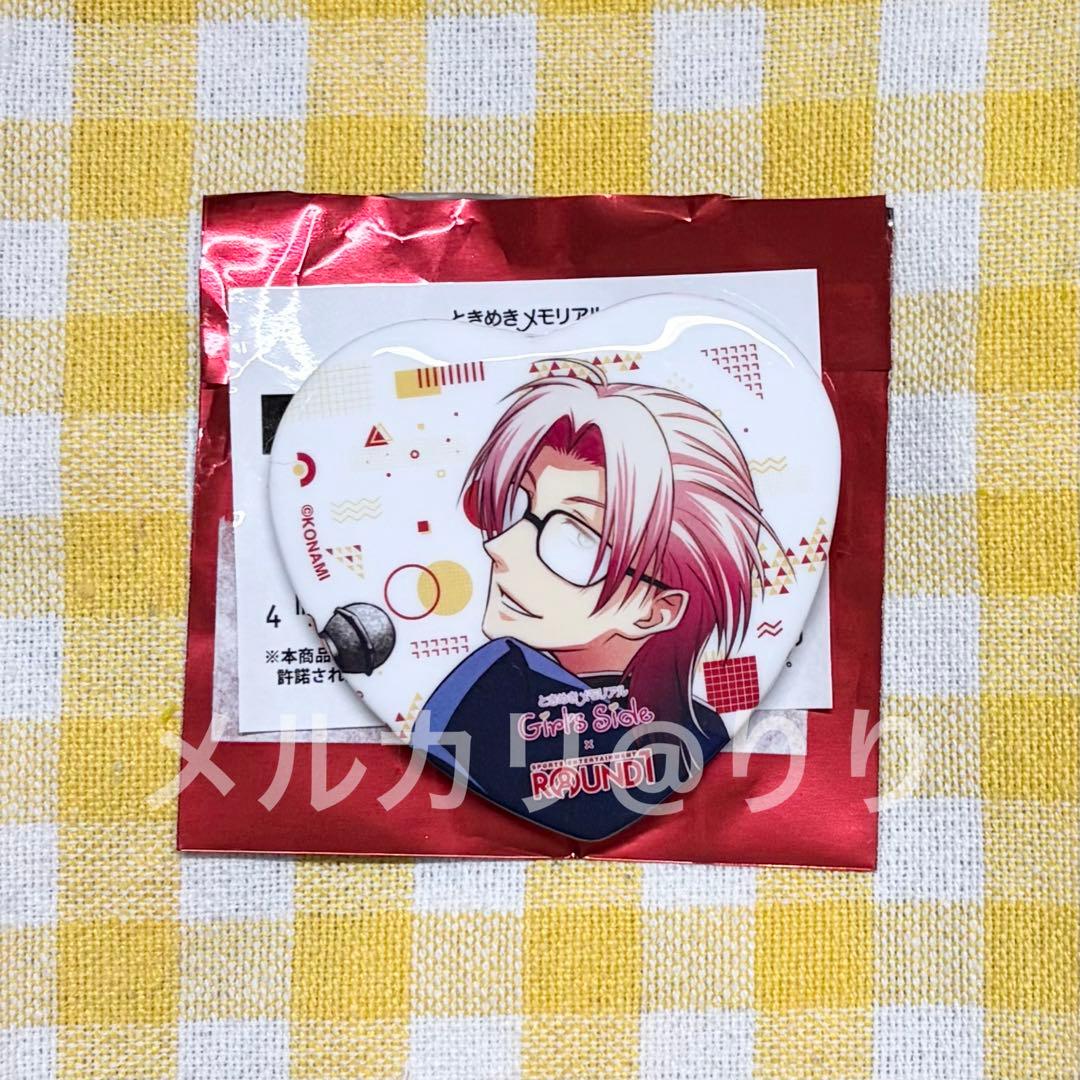 ときメモGS 七ツ森実 ハート缶バッジ ラウンドワン - メルカリ