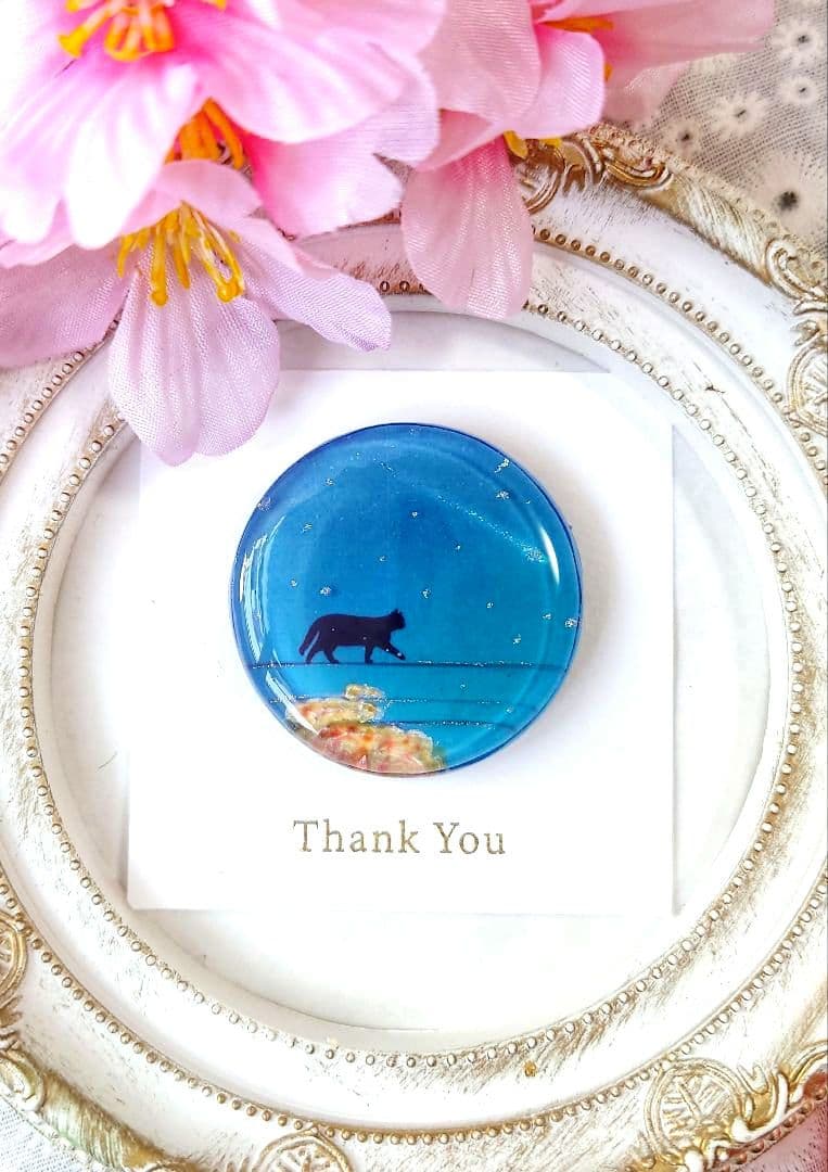 レジン 猫 ヘアゴム ブローチ ポニーフック No.534 - メルカリ