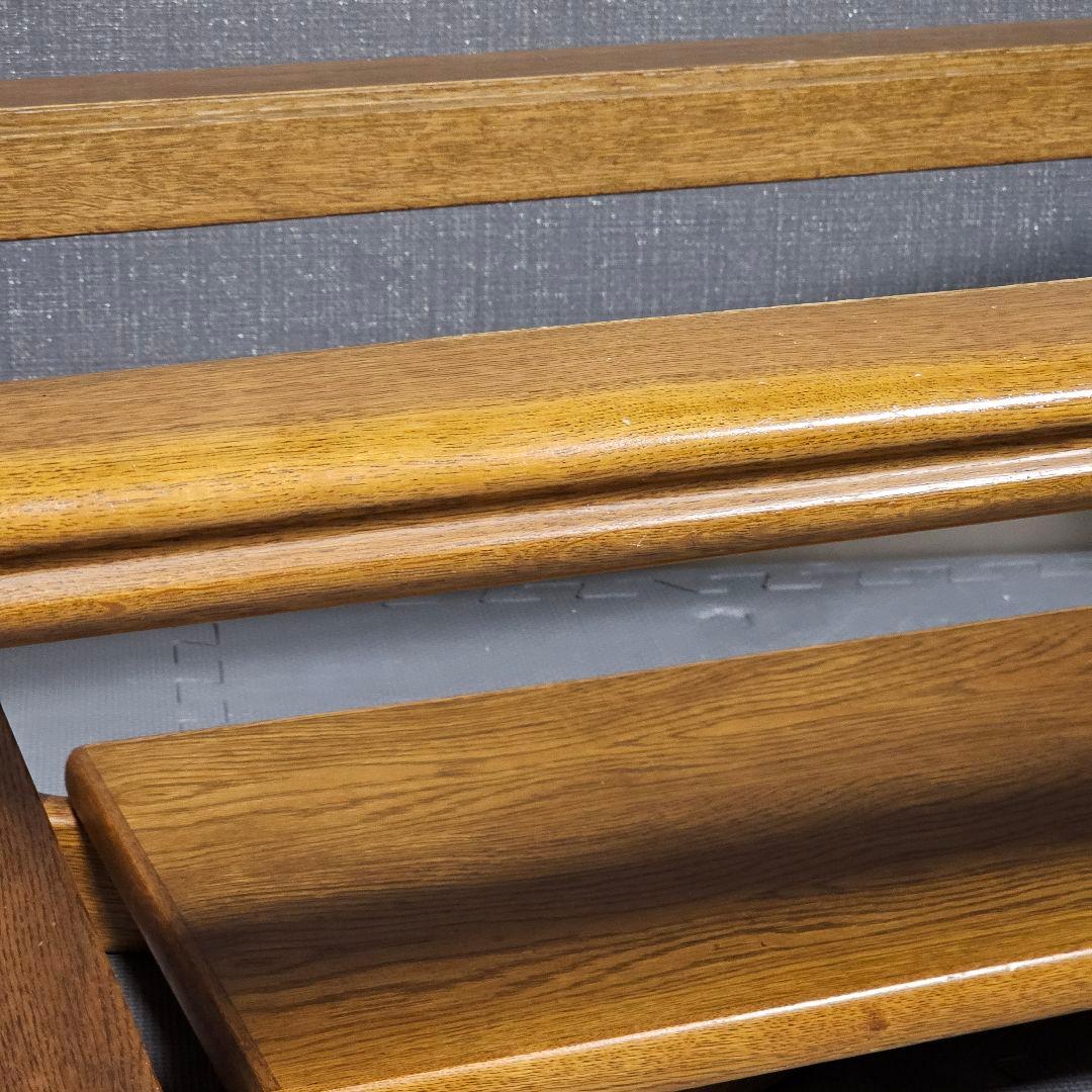 浜本工芸 アンティーク 天然木 ガラスセンターテーブル