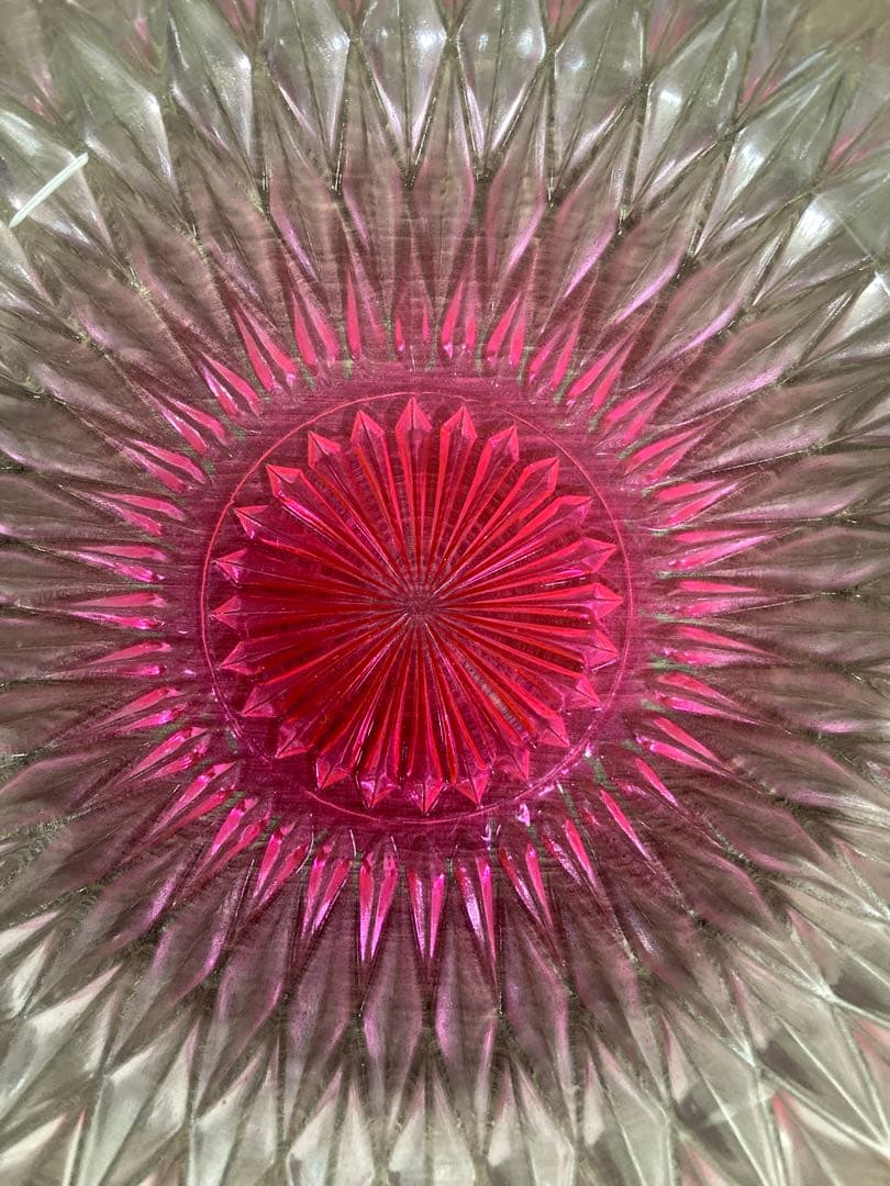 ガラス鉢 そうめん鉢 デザート サラダ ピンク 青 緑 黄色 4個セット レトロ