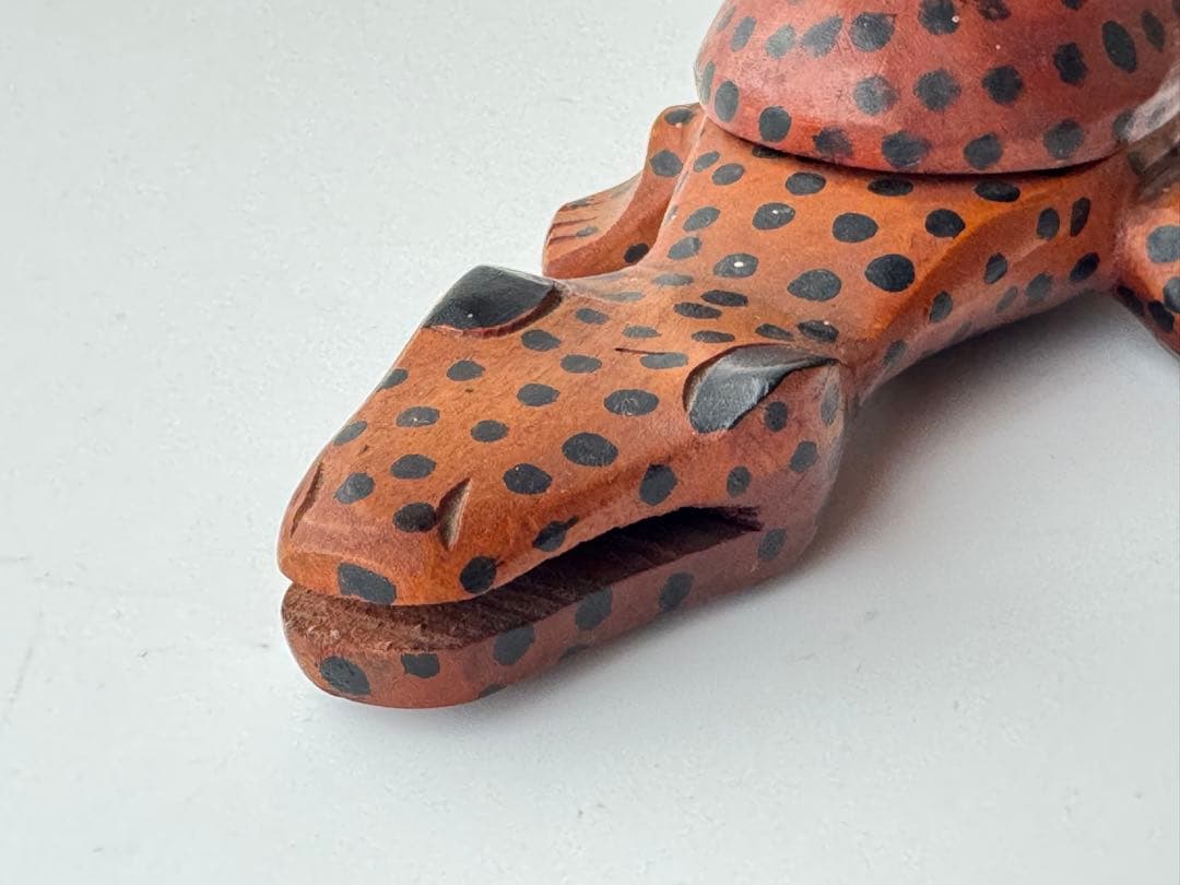 フォークアート ミッドセンチュリー ハイチ 木製 トカゲ ヴィンテージ