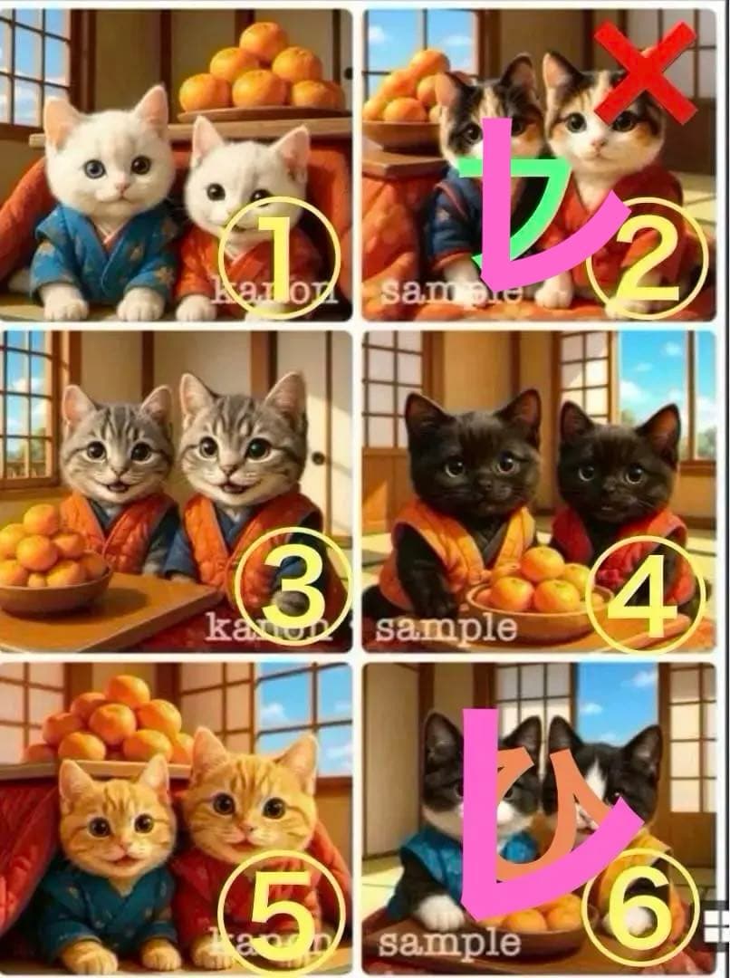 パネル生地　　猫ちゃん　1 見本