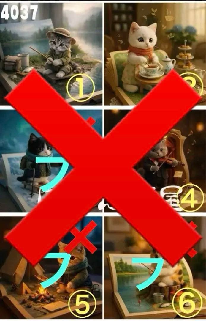 パネル生地　　猫ちゃん　1 見本