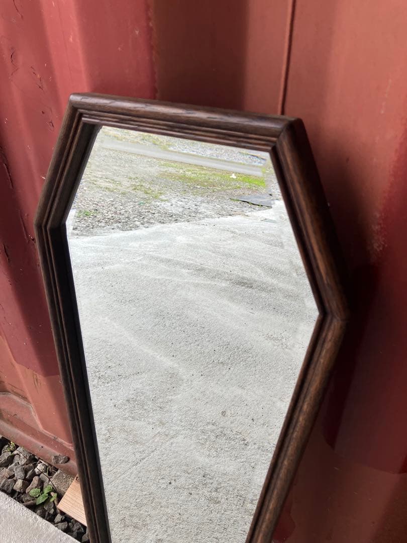 ヴィンテージ　起立木工　ウォールミラー