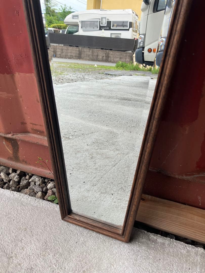 ヴィンテージ　起立木工　ウォールミラー