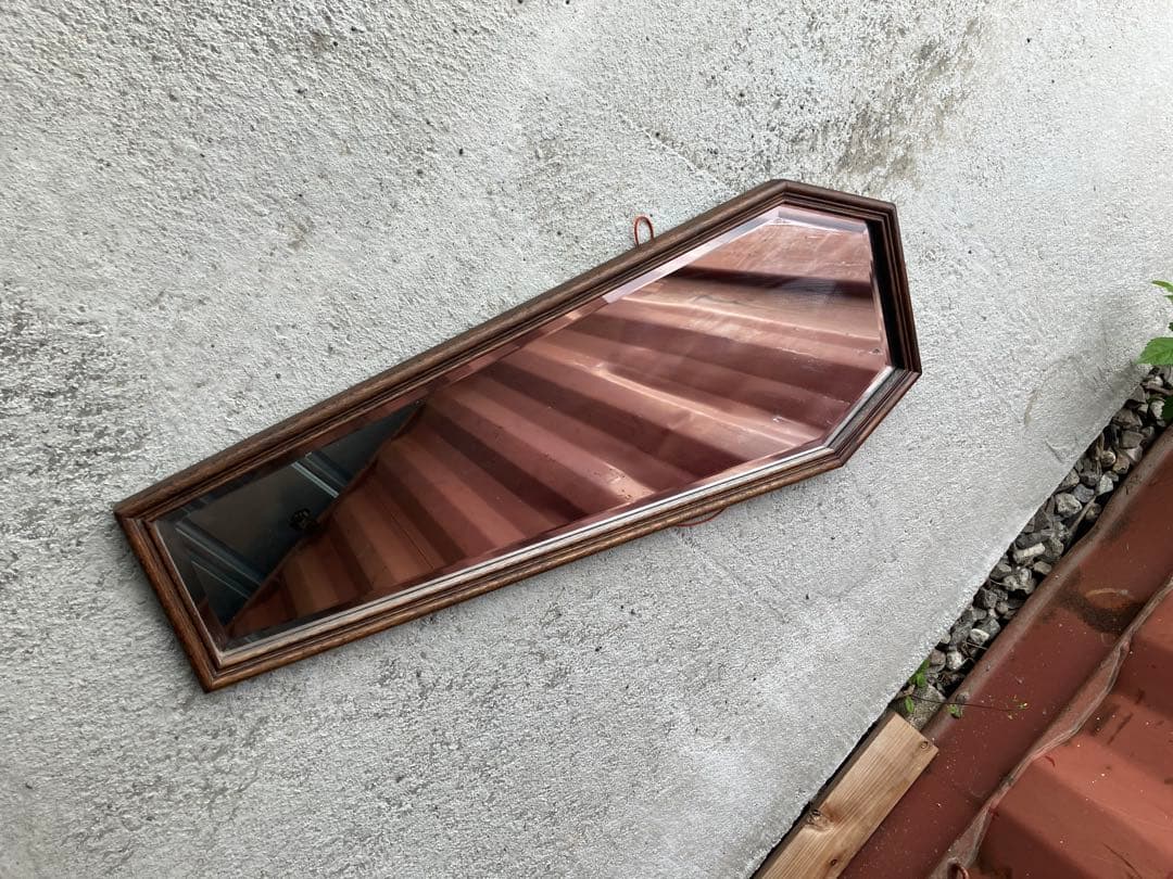 ヴィンテージ　起立木工　ウォールミラー