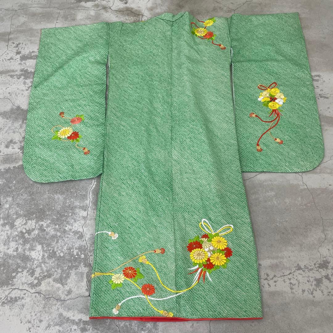 七五三　7歳着物 アンティーク着物【K7-12】