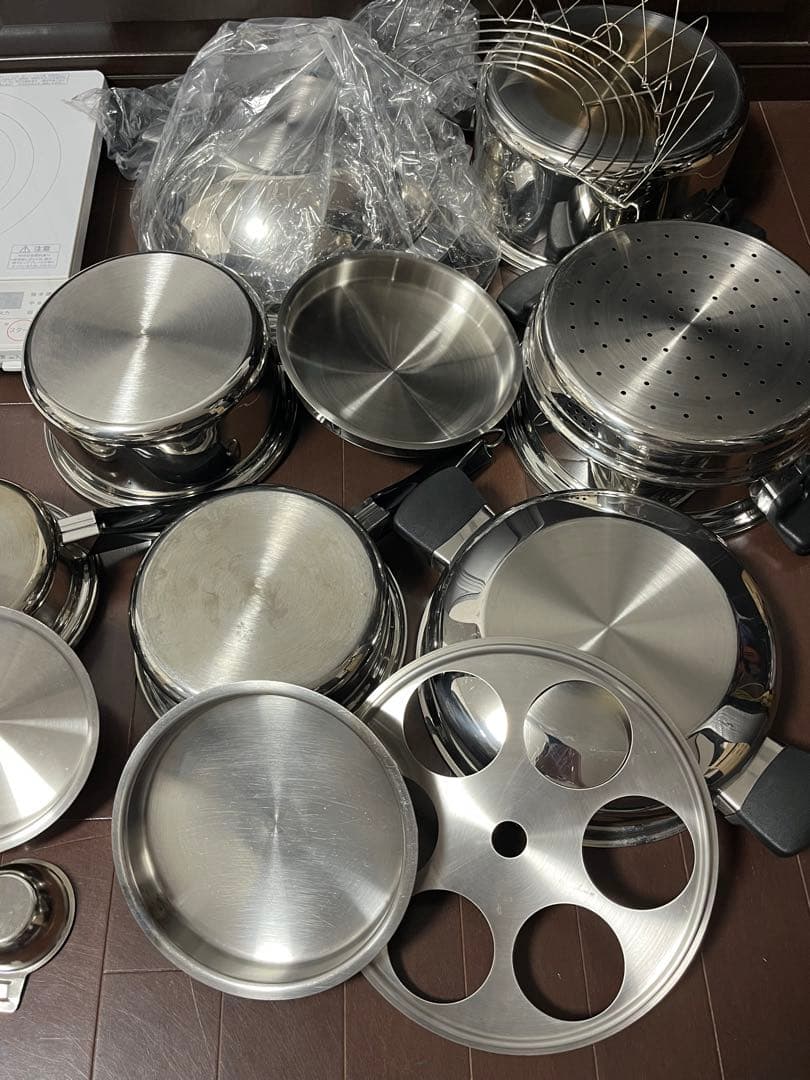 送料込み‼️豪華セット定価30万円2021年インダク&21P鍋類&新品ウォック付‼️