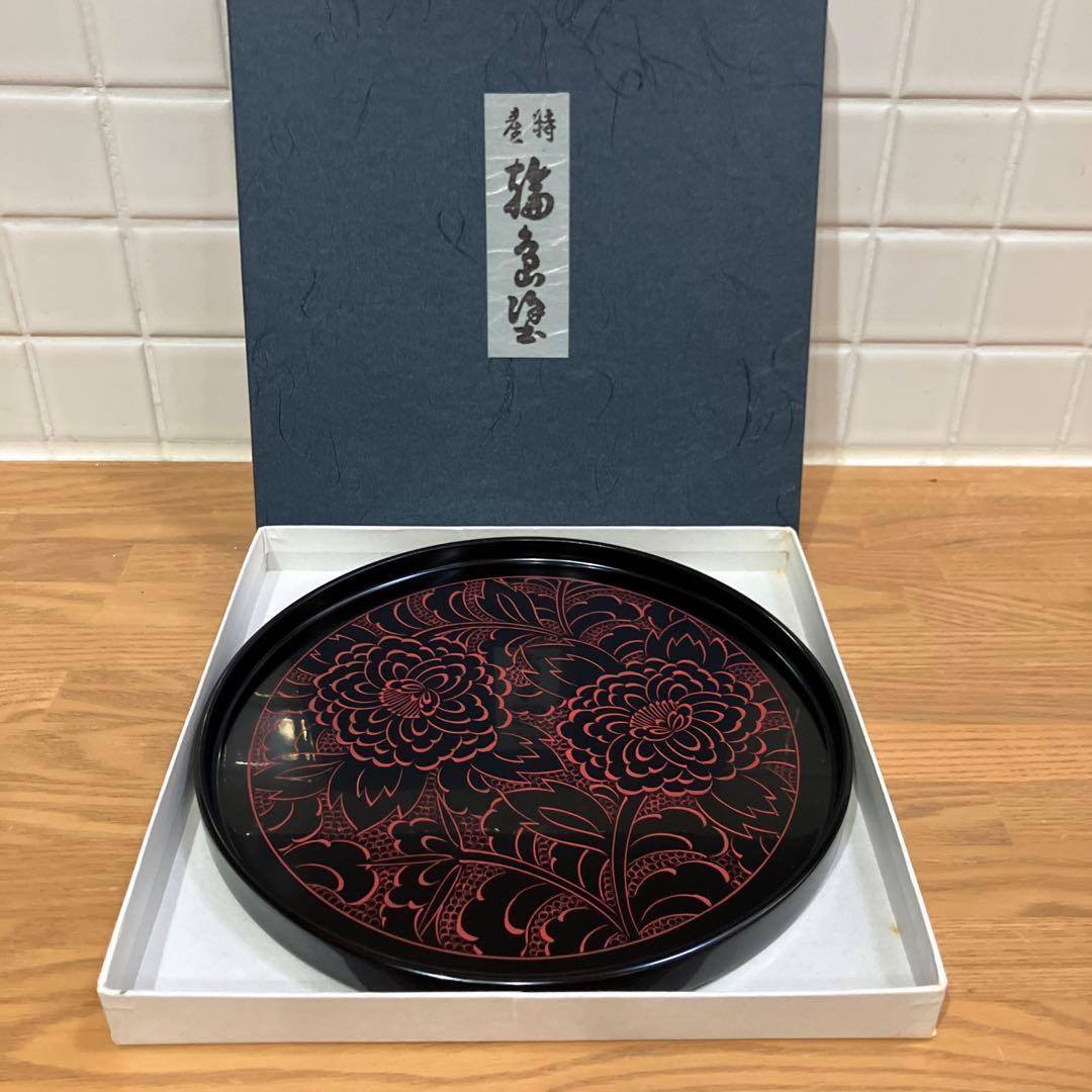 輪島塗 お盆 花柄 干菓子お盆 - メルカリ