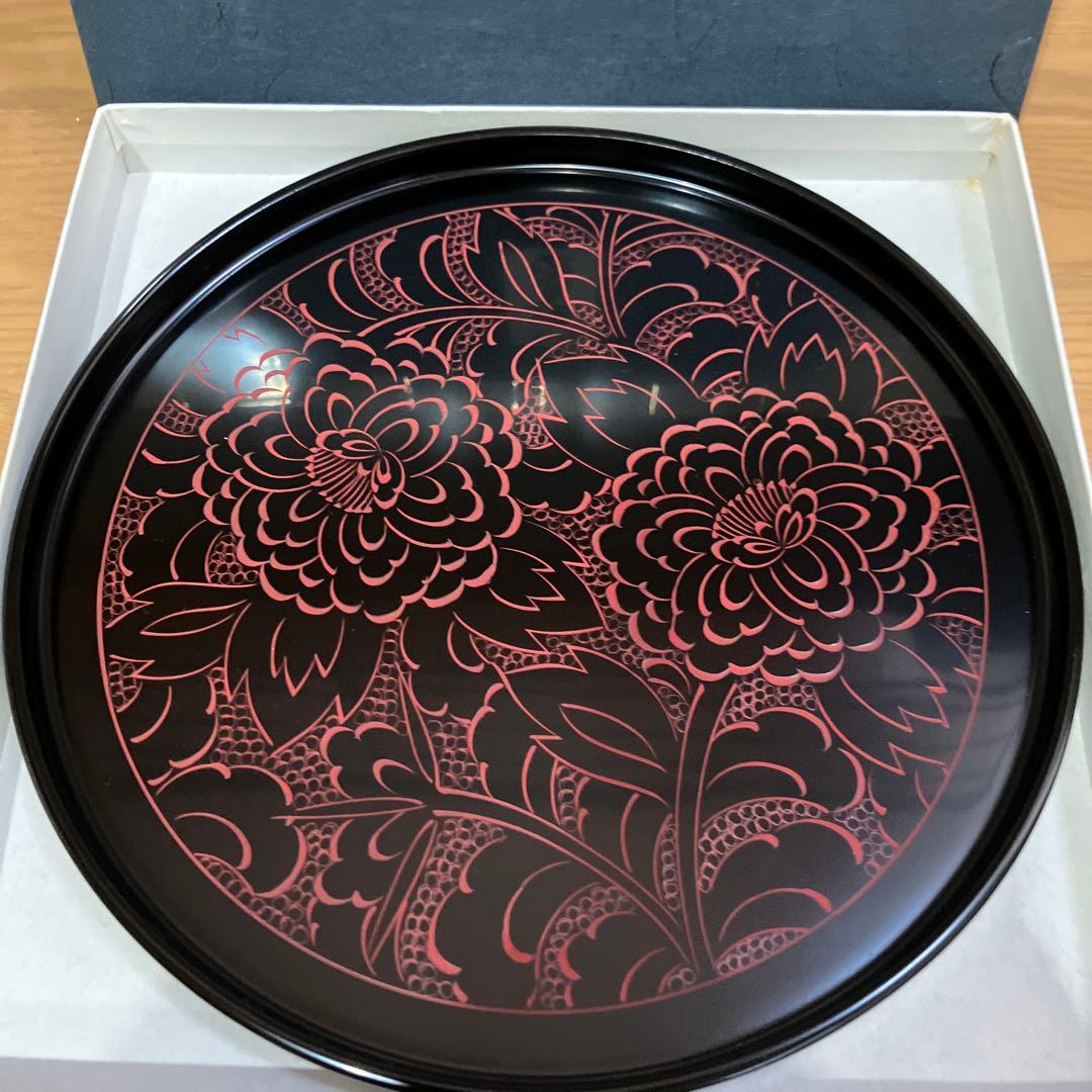 輪島塗 お盆 花柄 干菓子お盆 - メルカリ