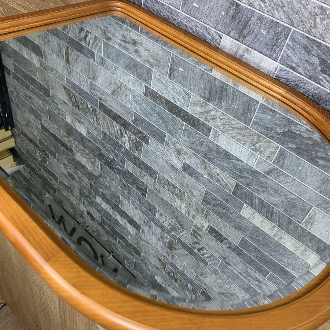 tamoカリモク karimoku　木製　壁掛け鏡　ウォールミラー　日本製