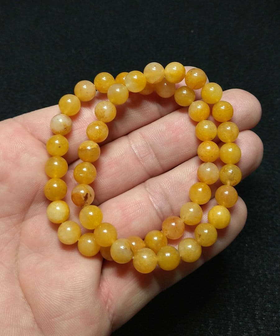 【ヒマラヤ産】イエローアゼツライト《２本セット》ブレスレット　希少　美品