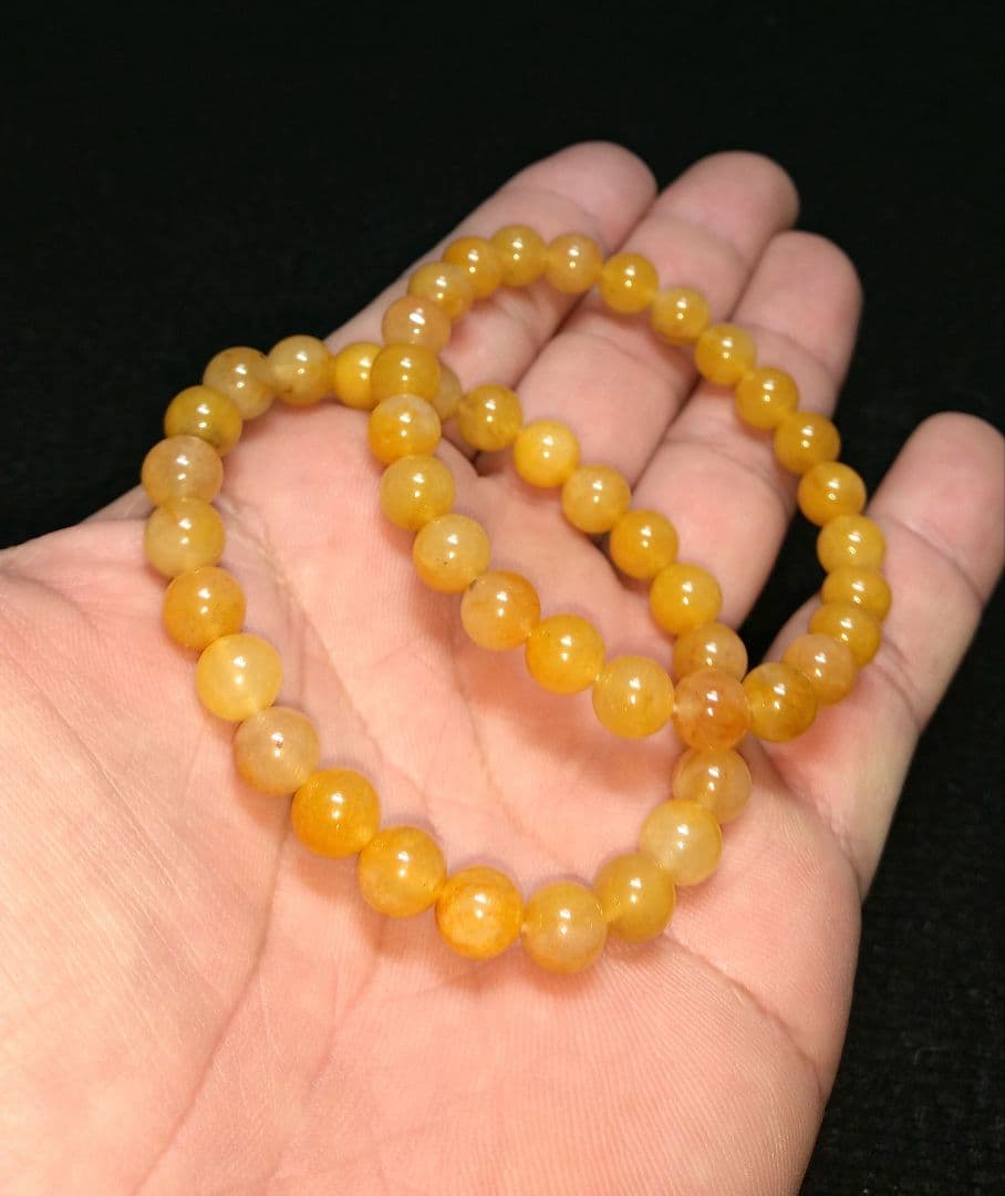 【ヒマラヤ産】イエローアゼツライト《２本セット》ブレスレット　希少　美品