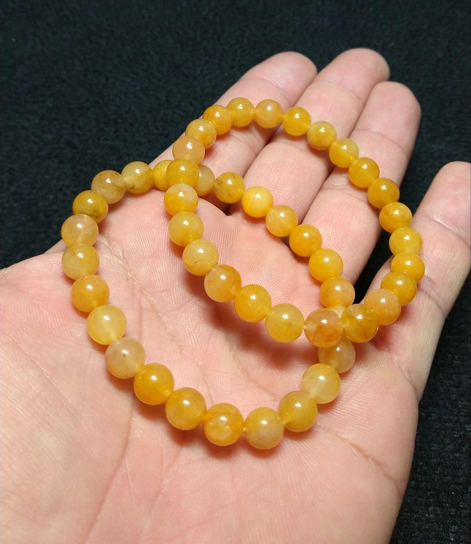 【ヒマラヤ産】イエローアゼツライト《２本セット》ブレスレット　希少　美品