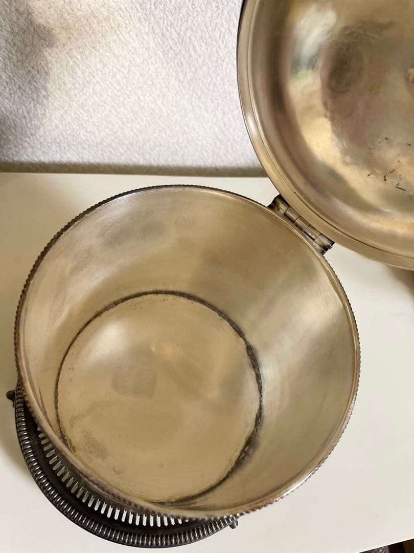 ❣️希少✨イギリスシルバープレートビスケットバレルボックス