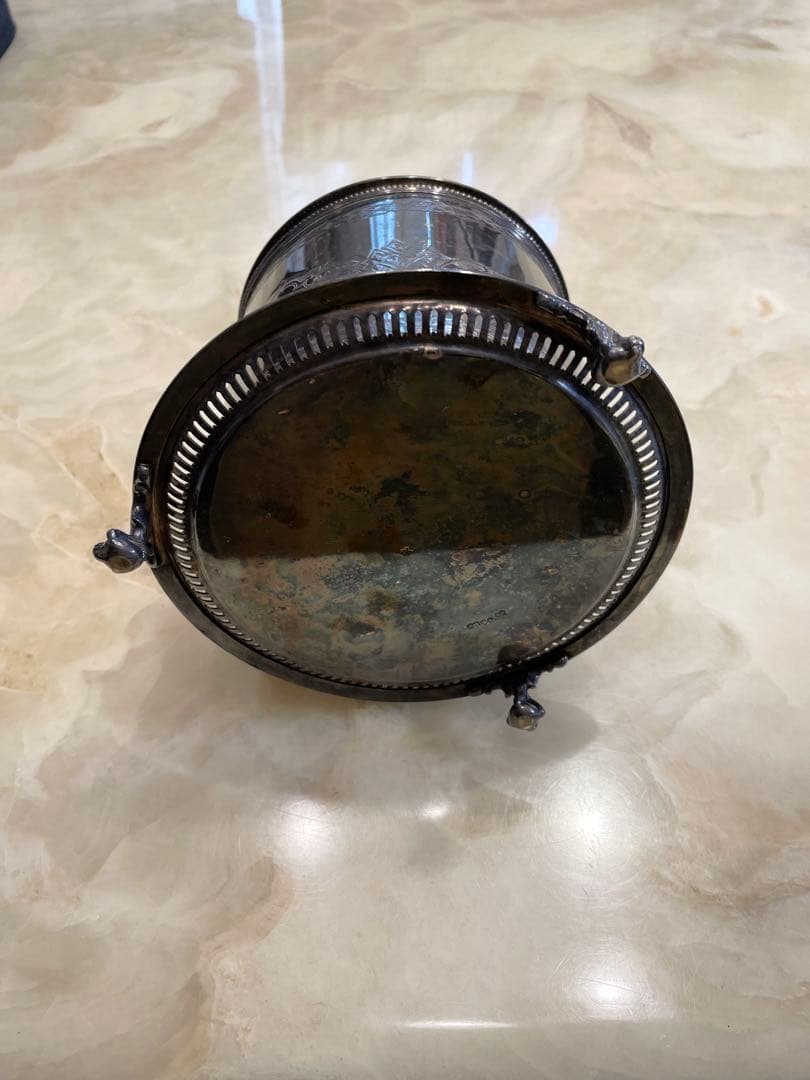 ❣️希少✨イギリスシルバープレートビスケットバレルボックス