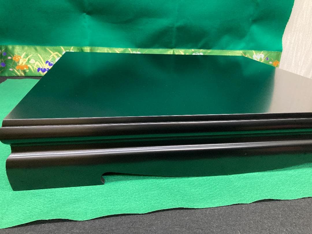 E35 訳あり特価！高級黒塗り台　巾55㎝位　五月人形　五月子供大将　五月鎧