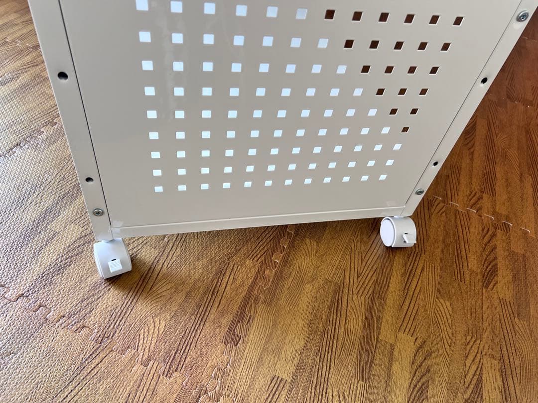 送料込★美品★ディノス　頑丈押し入れ収納ワゴン ホワイト幅45 白　キャスター付