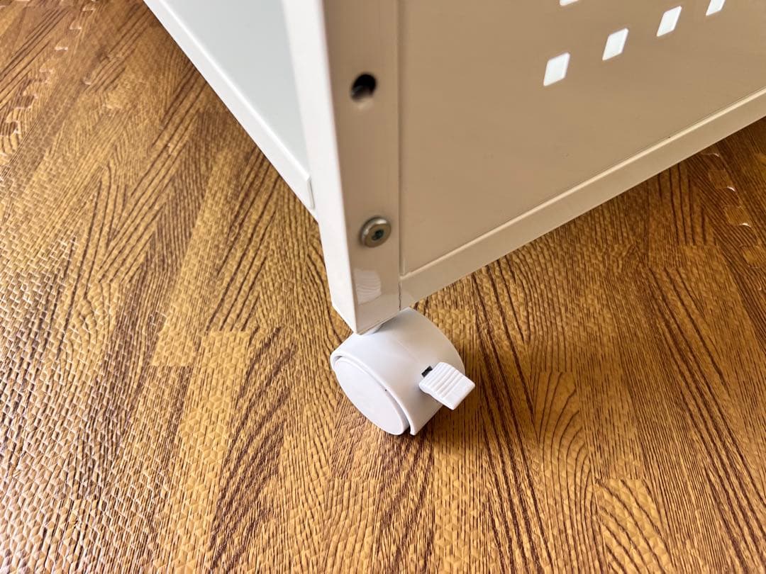 送料込★美品★ディノス　頑丈押し入れ収納ワゴン ホワイト幅45 白　キャスター付