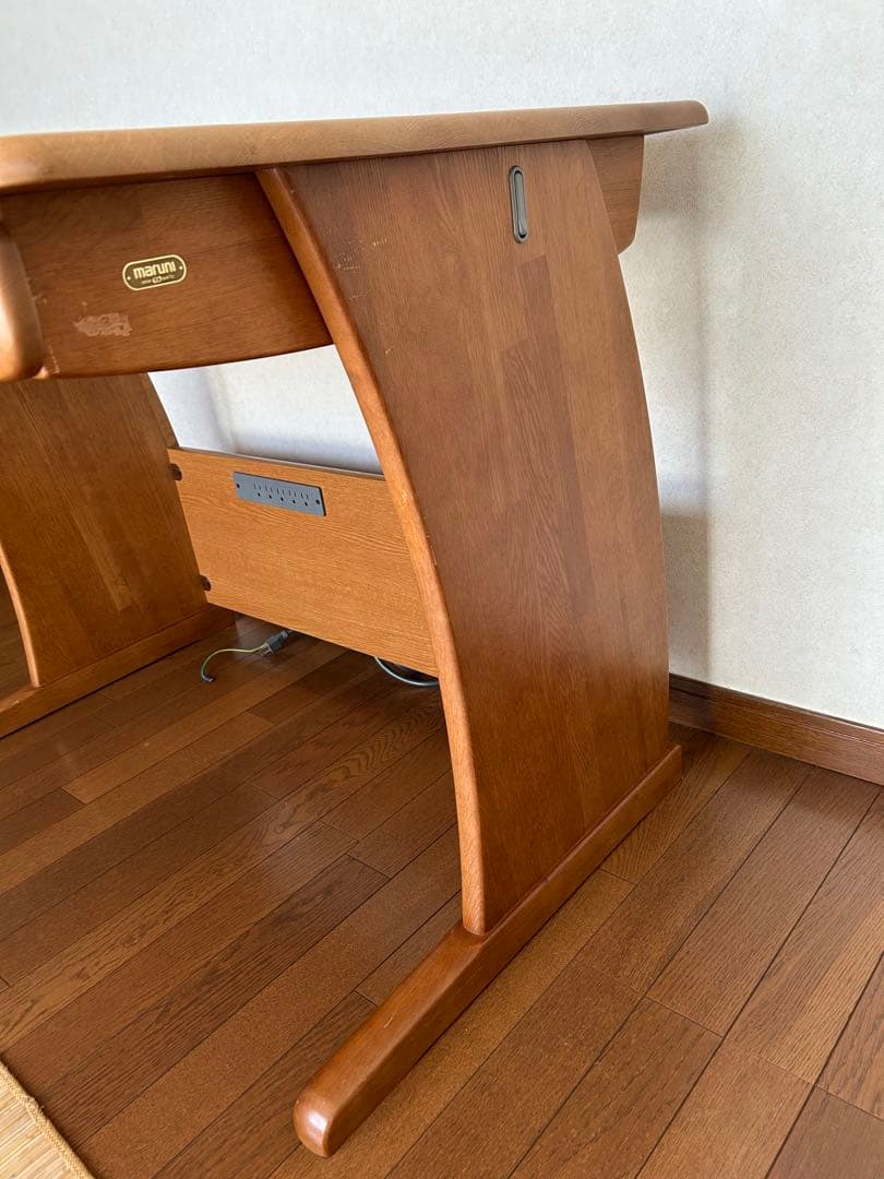 マルニ 天然木 学習机 ①机+上棚 - メルカリ