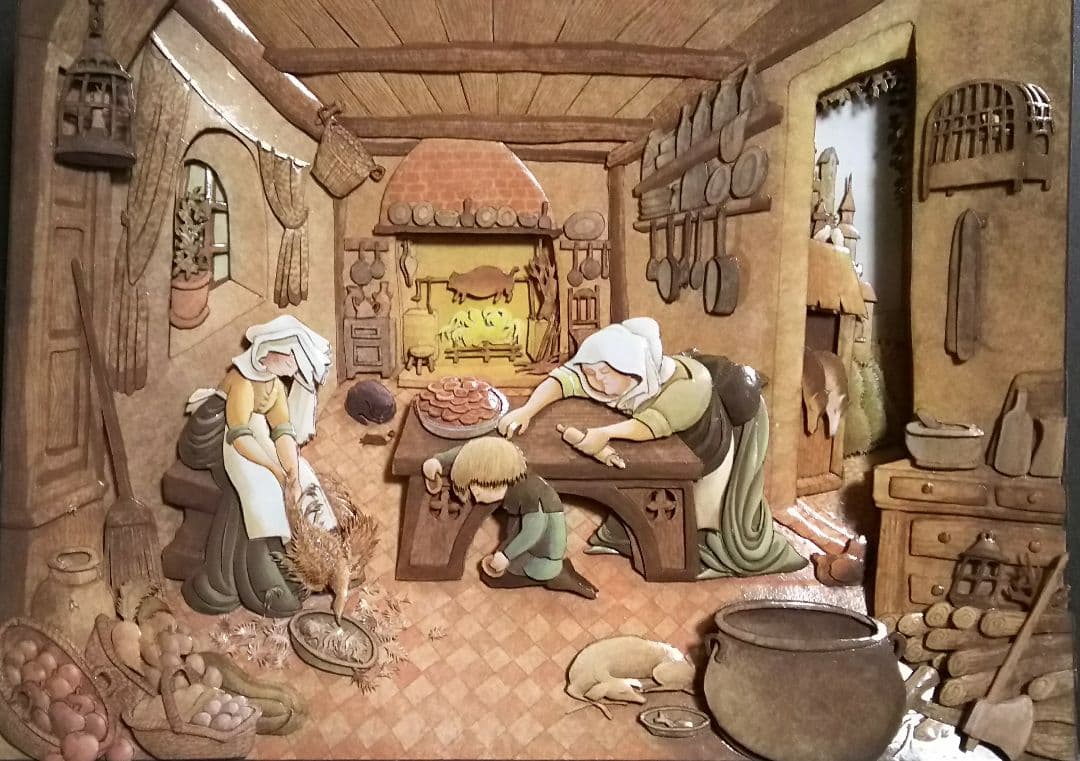 シャドーボックス完成品 (童話　いばら姫)