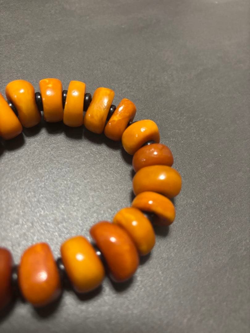 老蜜蜡 手串｜アンバー ブレスレット｜天然琥珀｜ヴィンテージ