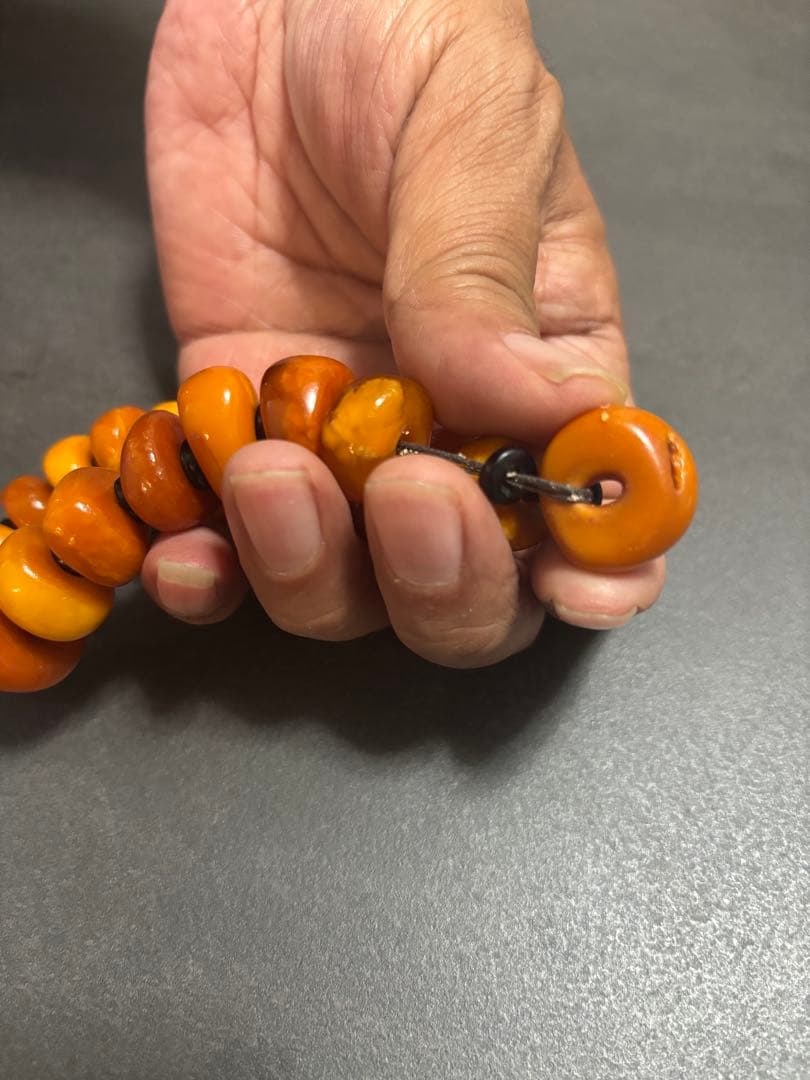 老蜜蜡 手串｜アンバー ブレスレット｜天然琥珀｜ヴィンテージ
