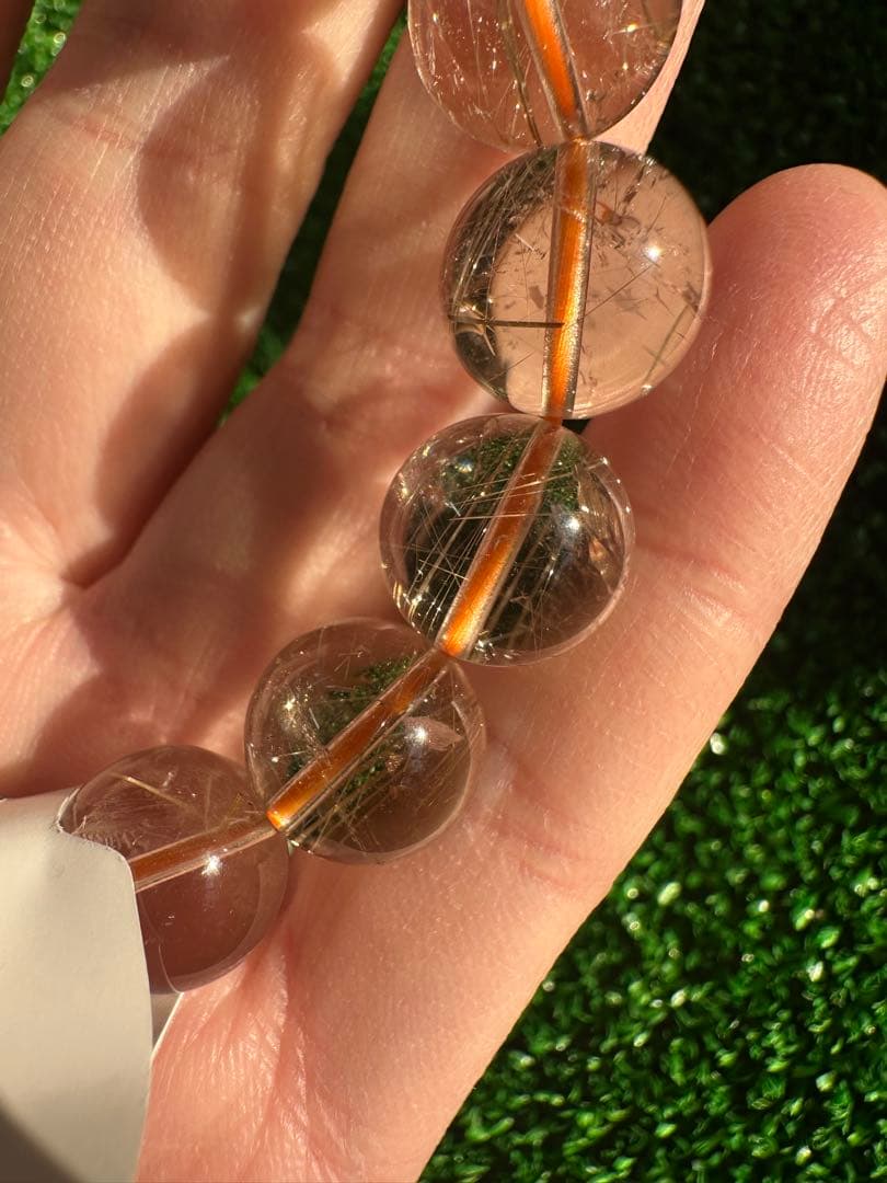 ルチルクォーツ ブレスレット 12mm玉 17cm 天然石