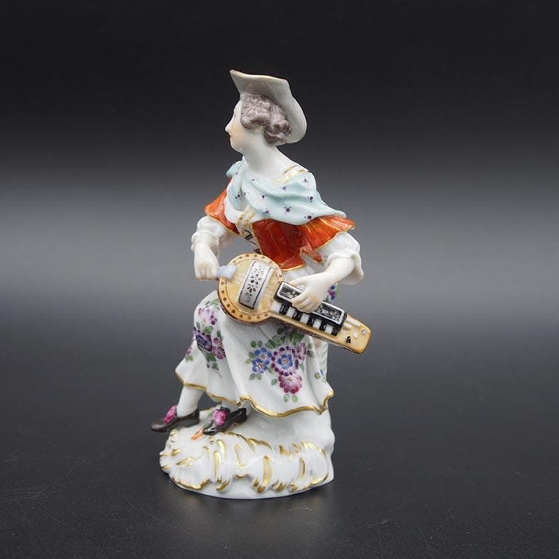 マイセン 宮廷の楽隊 ハーディ・ガーディ奏者 １級品 マイヤー造形