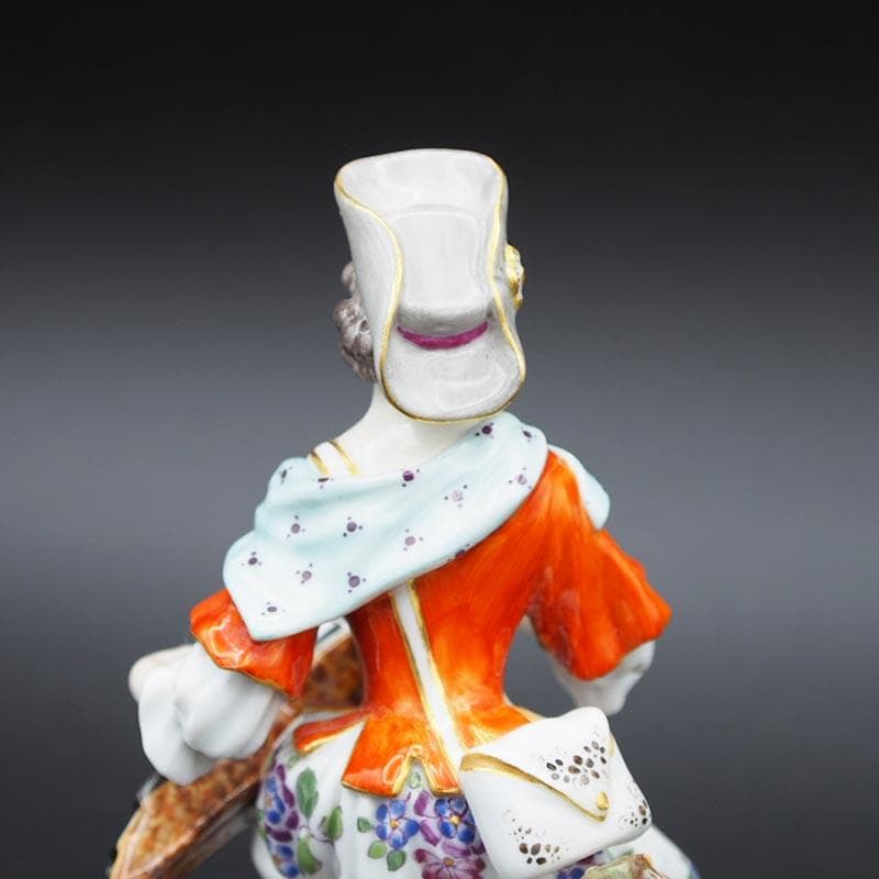 マイセン 宮廷の楽隊 ハーディ・ガーディ奏者 １級品 マイヤー造形