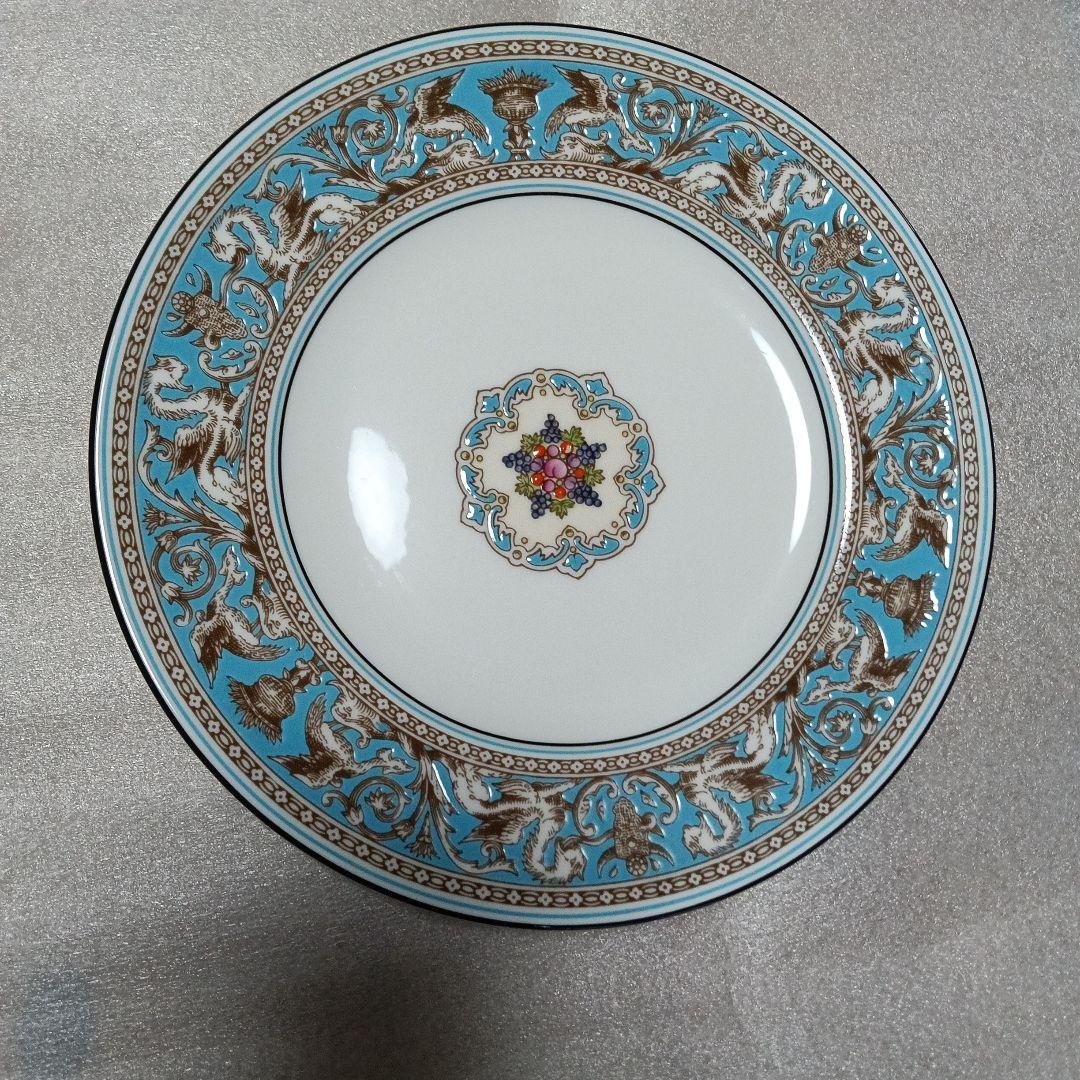 ウェッジウッド【フロレンティーンターコイズ】20.5cm プレート 5枚 黒壺