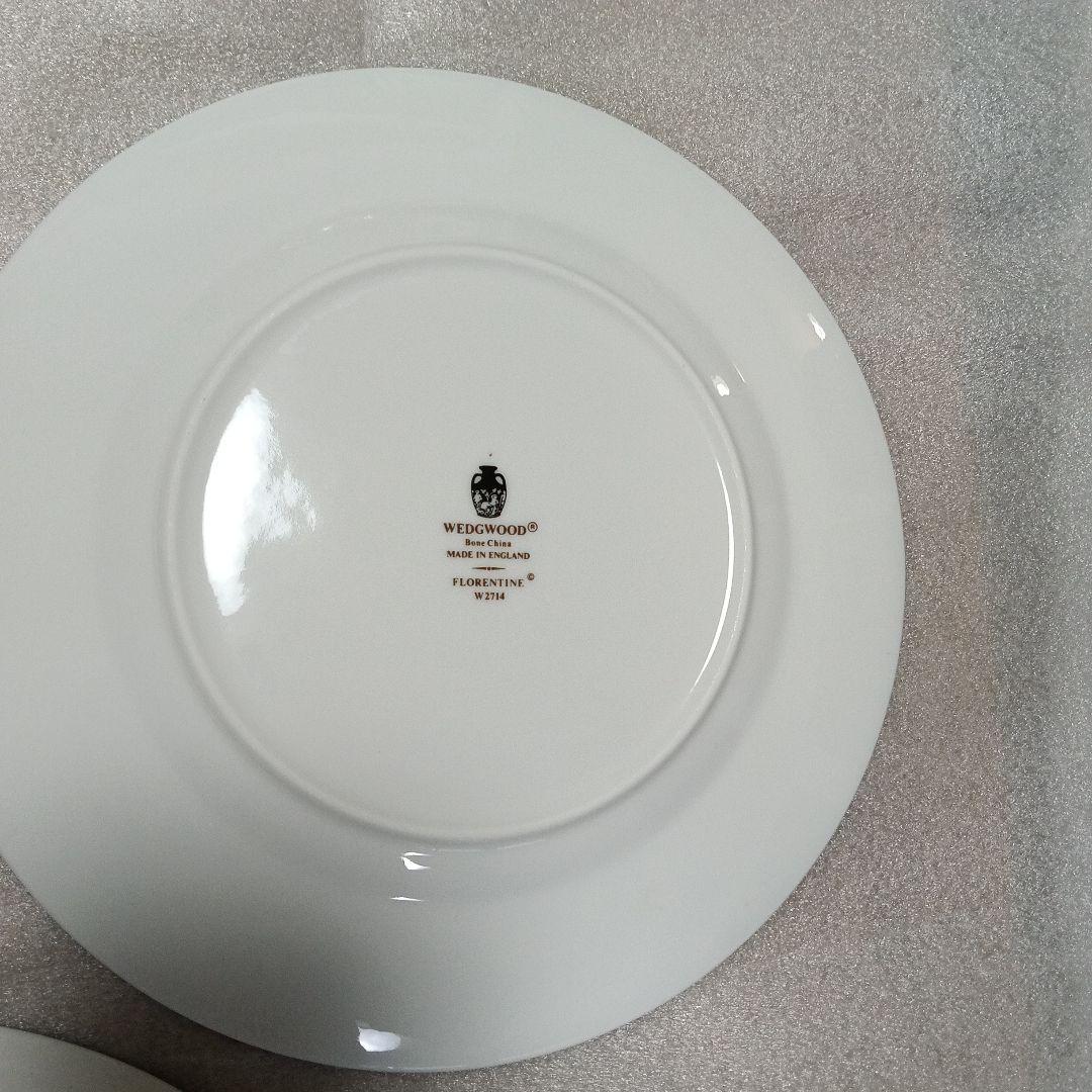ウェッジウッド【フロレンティーンターコイズ】20.5cm プレート 5枚 黒壺