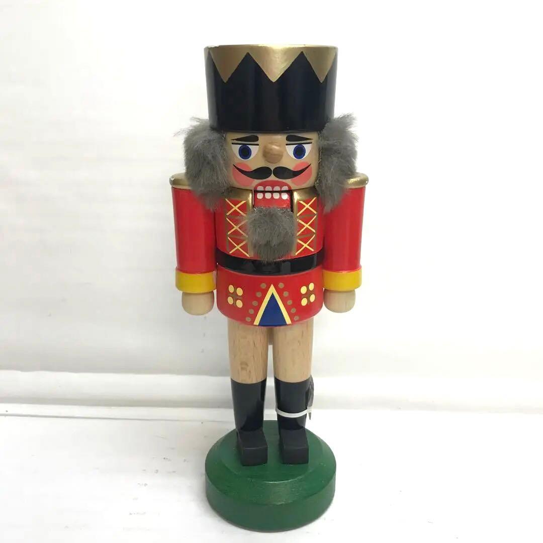 木製 くるみ割り人形 約17cm ドイツ製 ドレゲノ社