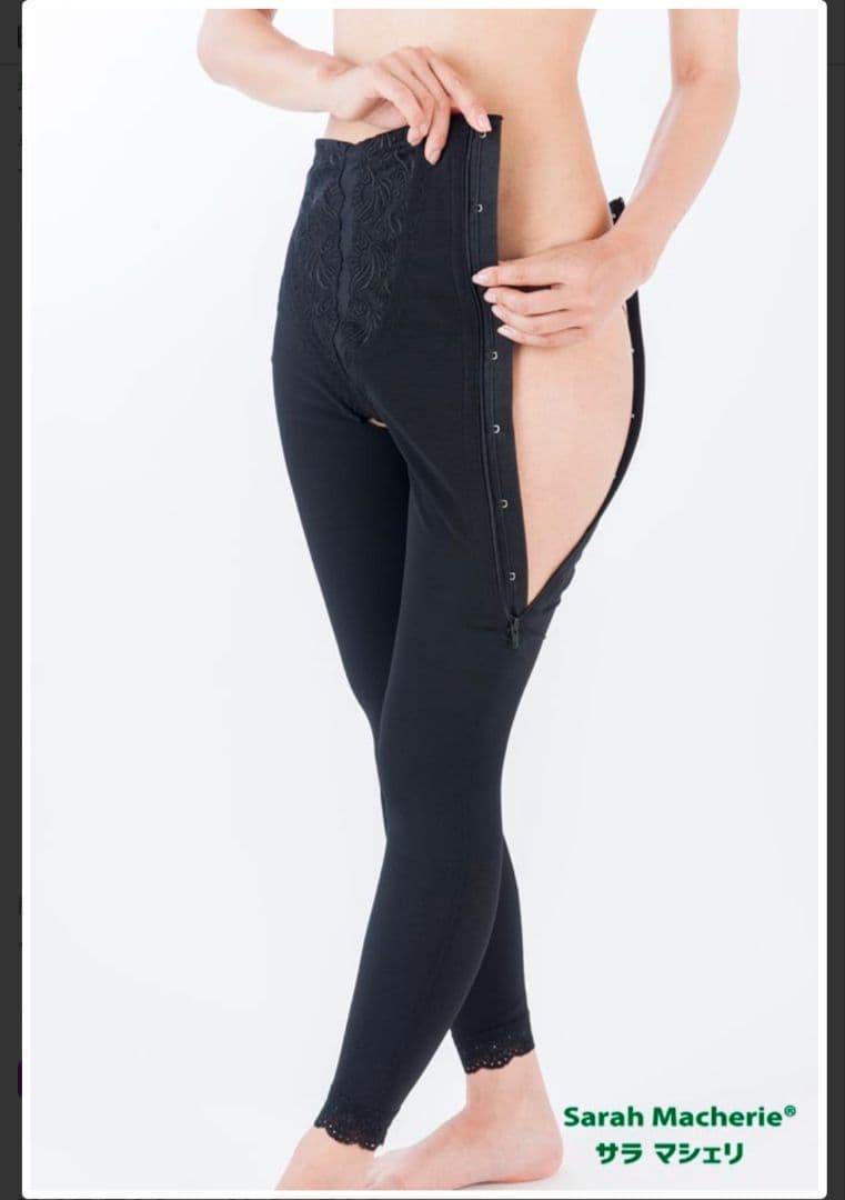 メディカルサラマシェリ 着圧 ガードル 脂肪吸引 圧迫 太もも 脚 足 黒 S