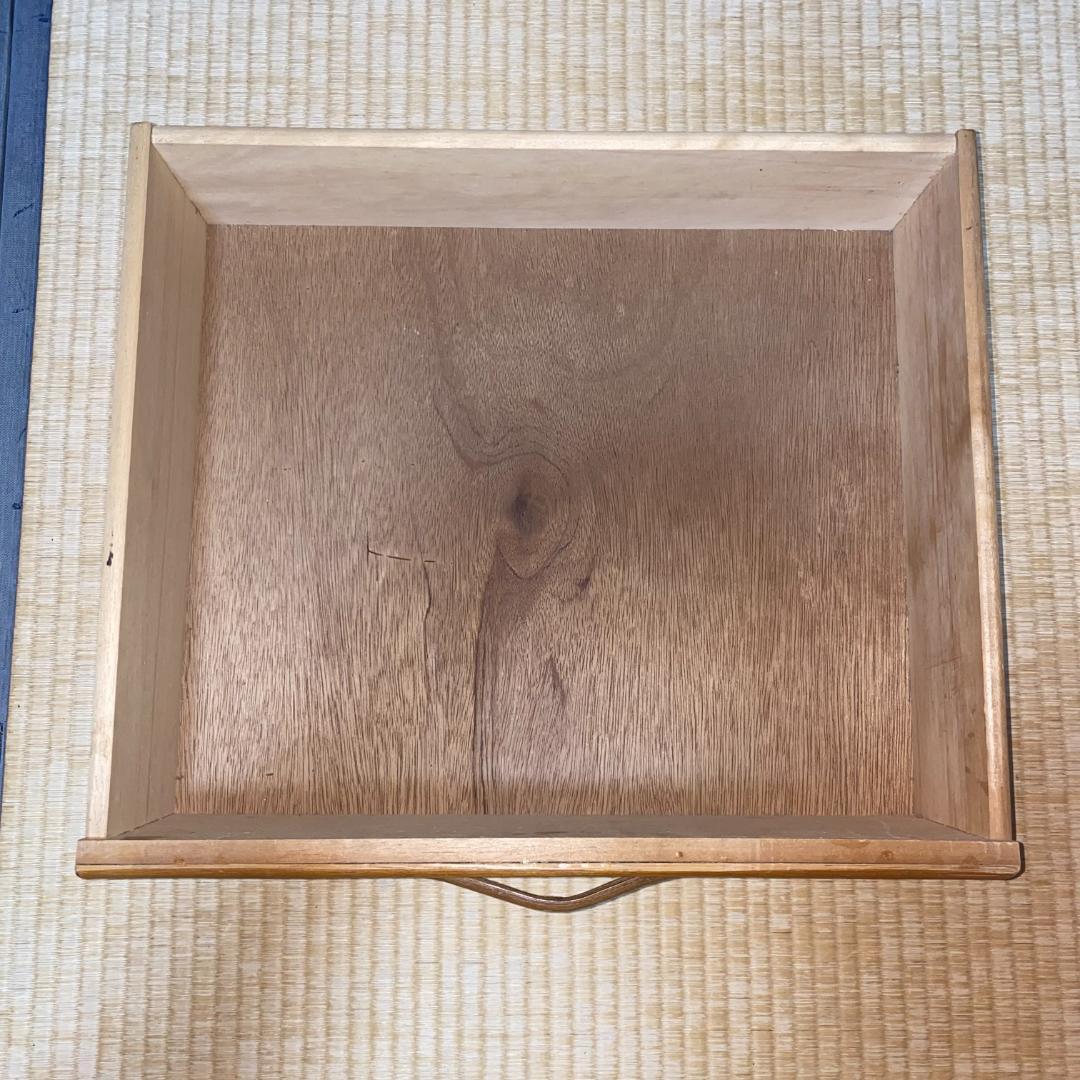 ラタン 籐 チェスト 棚 回転式 2段 引出し1口 籠 W55 D50 H57