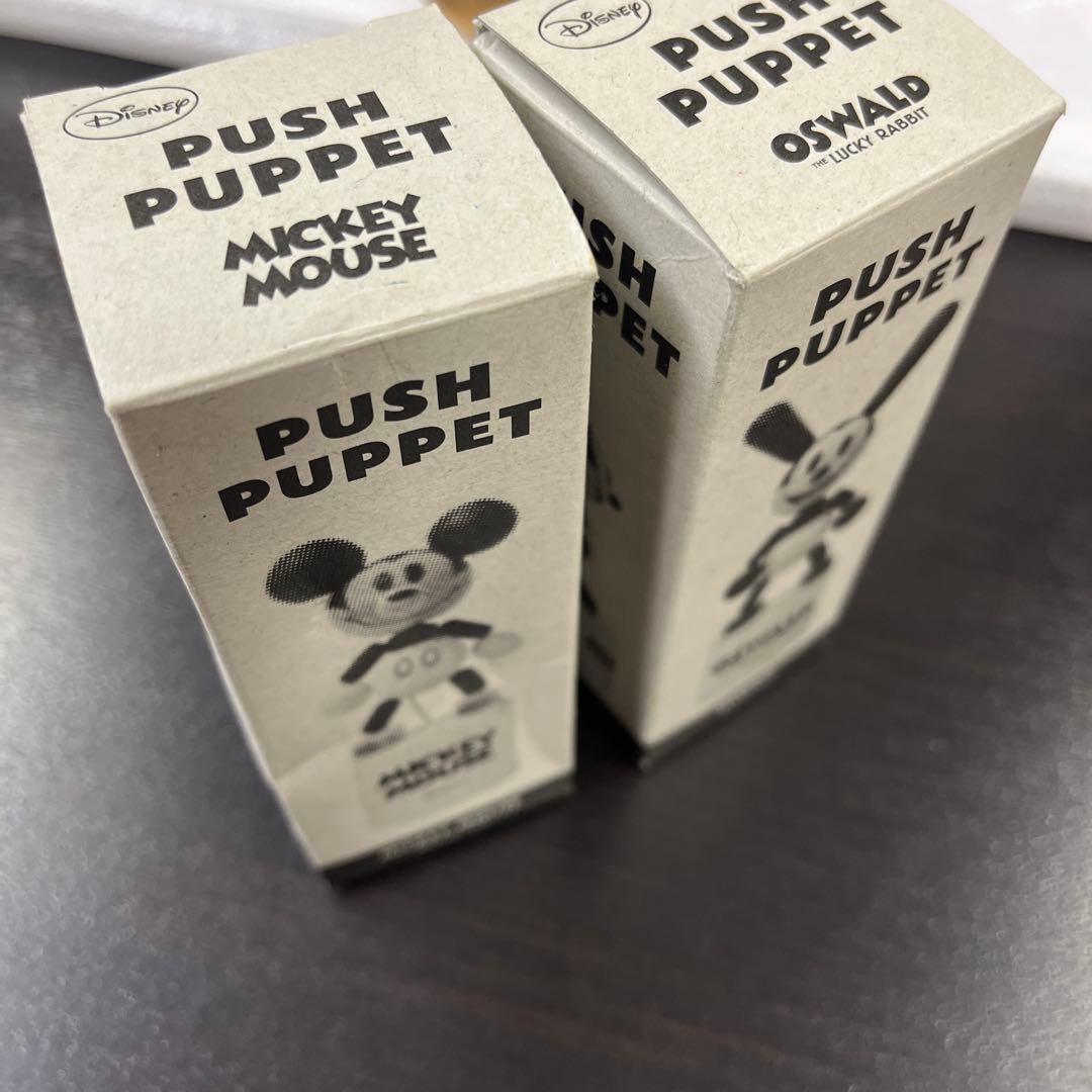 オズワルド プッシュパペット 木製　ミッキーマウス　ディズニー　オールドミッキー