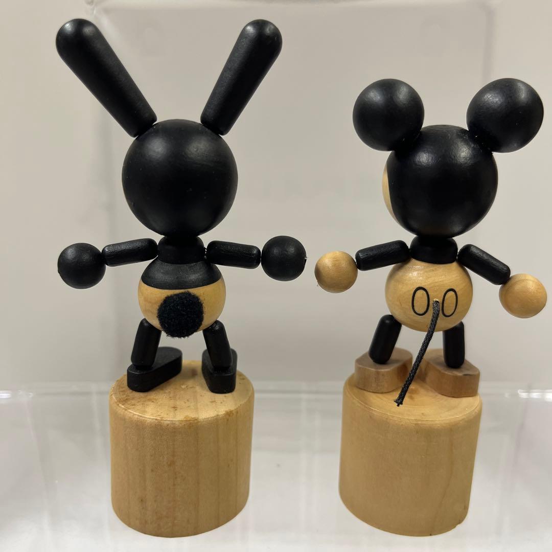 オズワルド プッシュパペット 木製　ミッキーマウス　ディズニー　オールドミッキー